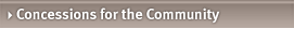 Concessions for the Community
