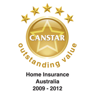 CANSTAR Outstanding Value for Home Insurance Australia 2009-2012