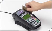 A credit card being swiped