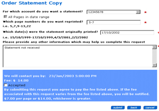 Statement Copies