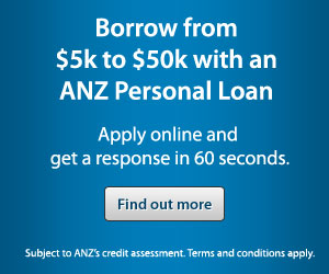 Borrow from $5k to $50k with an ANZ Personal Loan.